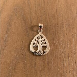 Sterling Silver Simulated Diamond Nana Pendant